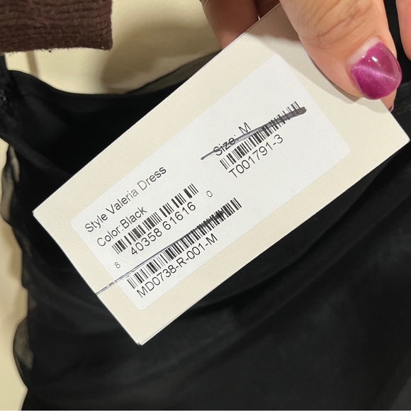NWT Marcella NYC Valeria Gown size M black long dress True to size M= 8-10 - Picture 7 of 9